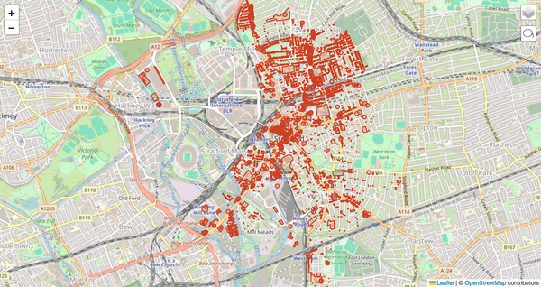E15 postcode buildings