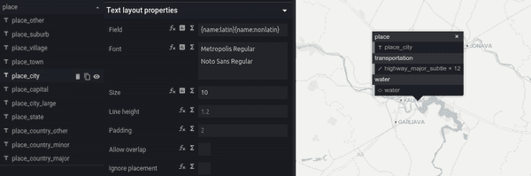 Text layers