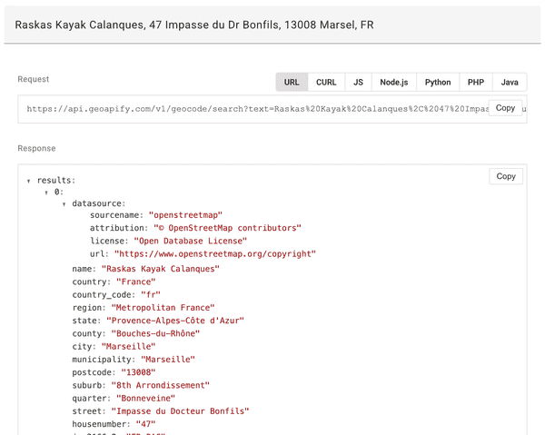 Address Standardization example