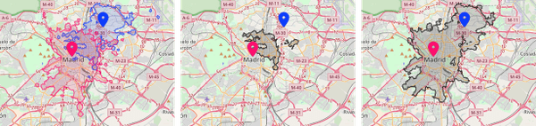 Operations on travel time maps