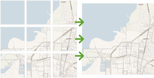 Map tiles to build a map
