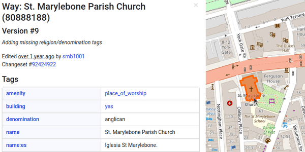 OpenStreetMap way example