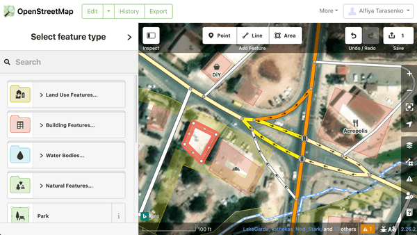 OpenStreetMap: adding a point