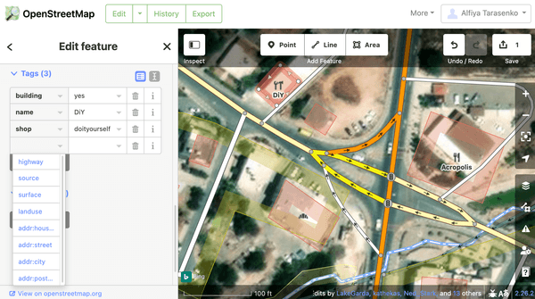 OpenStreetMap Adding Tags Manually