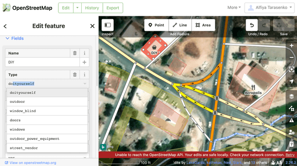 OpenStreetMap Adding Tags from dropdown list